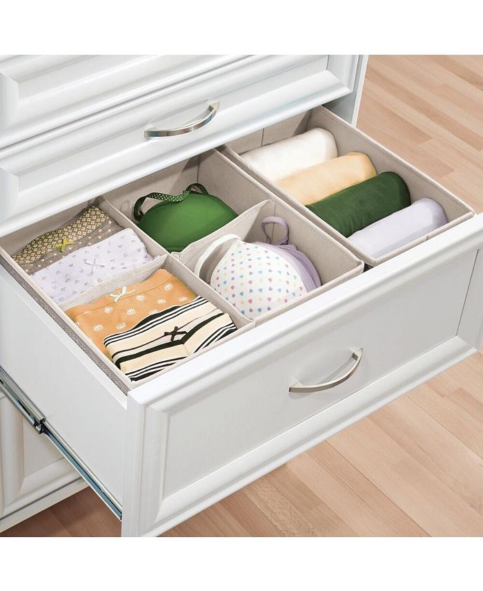mDesign Fabric Dresser Drawer, Closet Storage Bins, Set of 5 Macy's