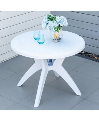 Patio Bistro Dining Table with Umbrella Hole,