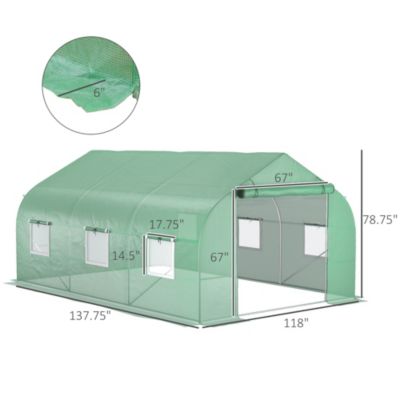 11.5' x 10' x 6.5' Outdoor Walk-In Tunnel house Hot House