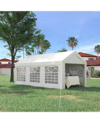 10ft x 20ft Party Tent & Carport, Portable Garage with Sidewalls