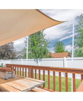 Sun Sail Shade Canopy Adjustable Installation Pole/Pipe Kit White