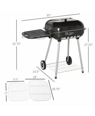 22 inch Portable BBQ Charcoal Steel Grill Camping Backyard Cooking
