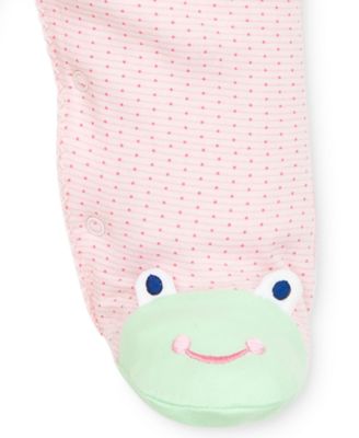 Baby Frogs Snap Up Footed Cotton Coverall