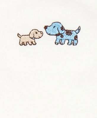 Baby Boys Cute Puppies Gown and Hat, 2 Piece Set