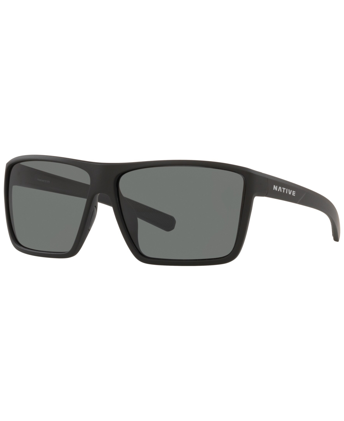 Native Eyewear Unisex Polarized Sunglasses, Wells Xl In Matte Black