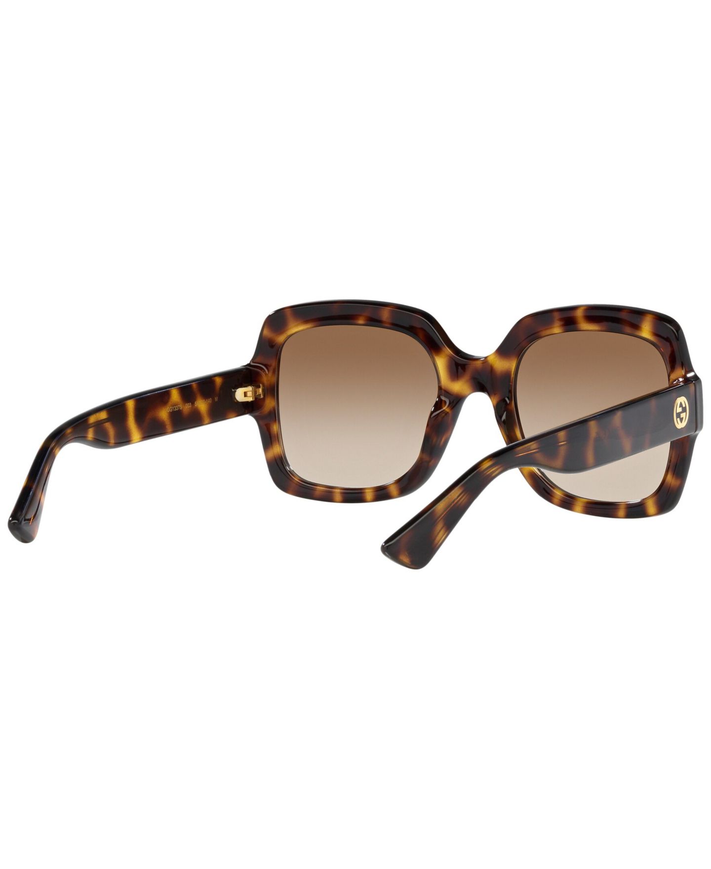 Женские солнцезащитные очки Gucci Sunglasses, GG1337S, цвет: Черепаховый — фото 9