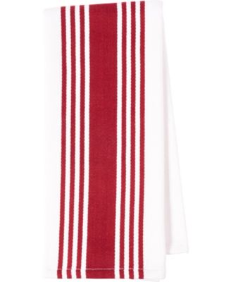 Center Band Waffle Cotton 4 Piece Flat Kitchen Towel, 18" x 28"