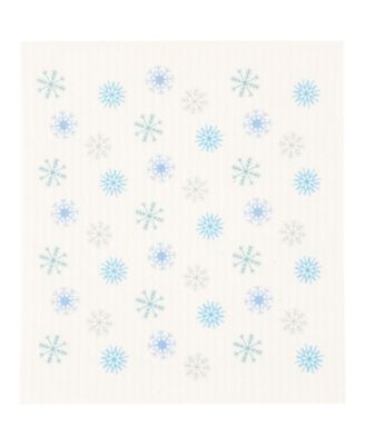 Swedish Dish Cloths, Snowflakes, Set of 4