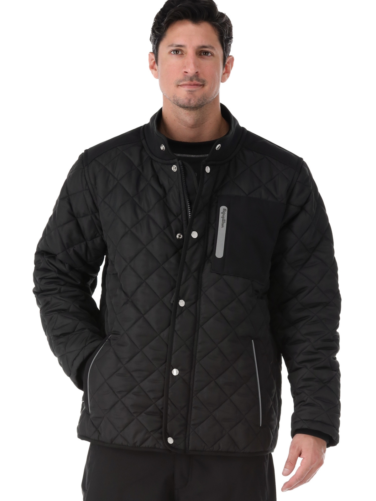 Men's Diamond Insulated Quilted Jacket - Black