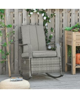 PE Rat Rocking Recliner with Footrest,