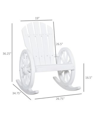Adirondack Rocking Chair with Slatted Design,
