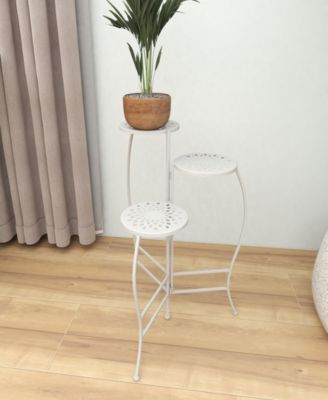 Metal Indoor Outdoor 3 Tier Floral Plant Stand 