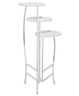Metal Indoor Outdoor 3 Tier Floral Plant Stand 