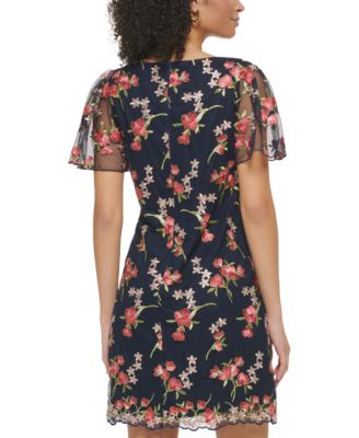 sachin and babi light blue dress Simple One-Shoulder Tea-Length Party Dress