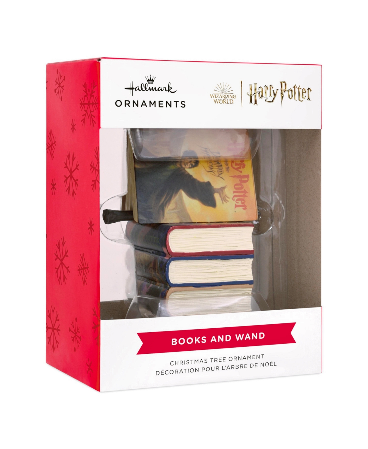 Hallmark Christmas Ornament Harry Potter Stacked Books And Wand In Multi-colored