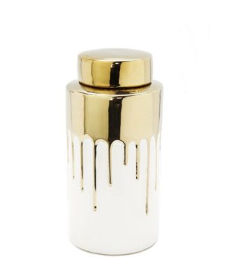 Short Jar with Cover and Drip Design