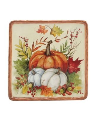 Harvest Blessings Set of 4 Canape Plates