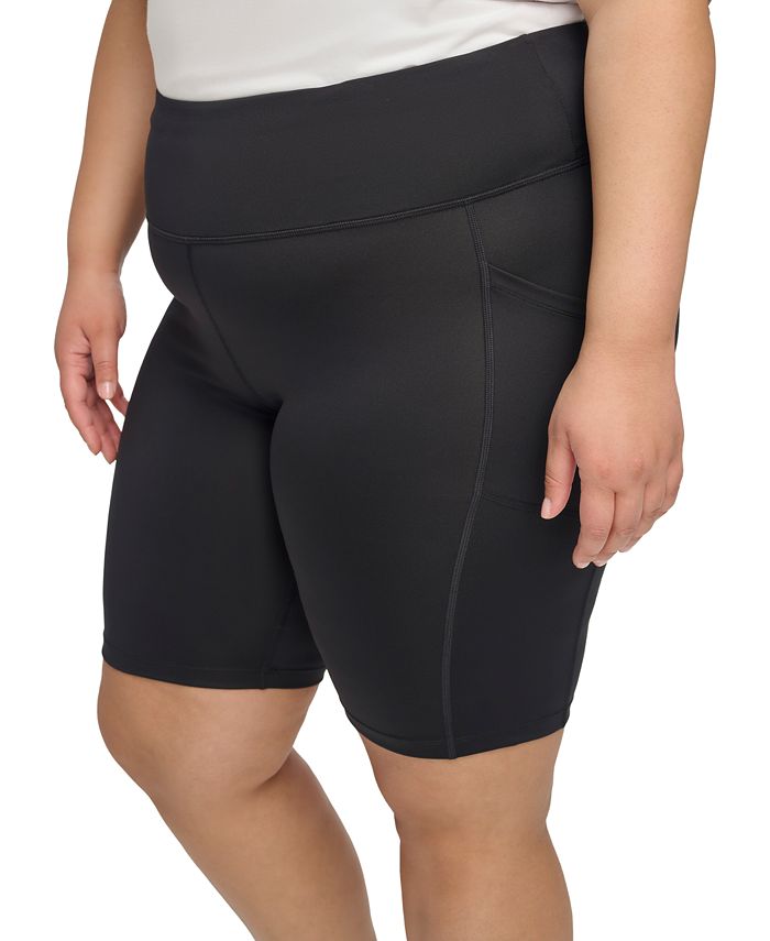 Calvin Klein Plus Size HighRise SidePocket Bike Shorts Macy's