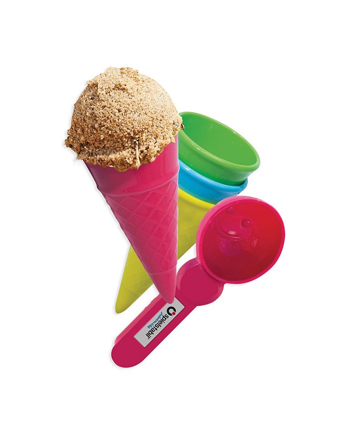 Spielstabil Ice Cream Sand Set in net 4 Plastic Cones & Scooper Toy Macy's