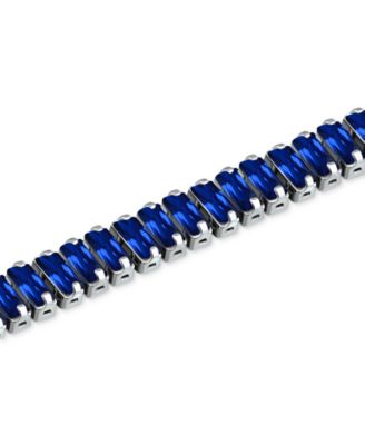 Cubic Zirconia Baguette Tennis Bracelet in Sterling Silver, Created for Macy's