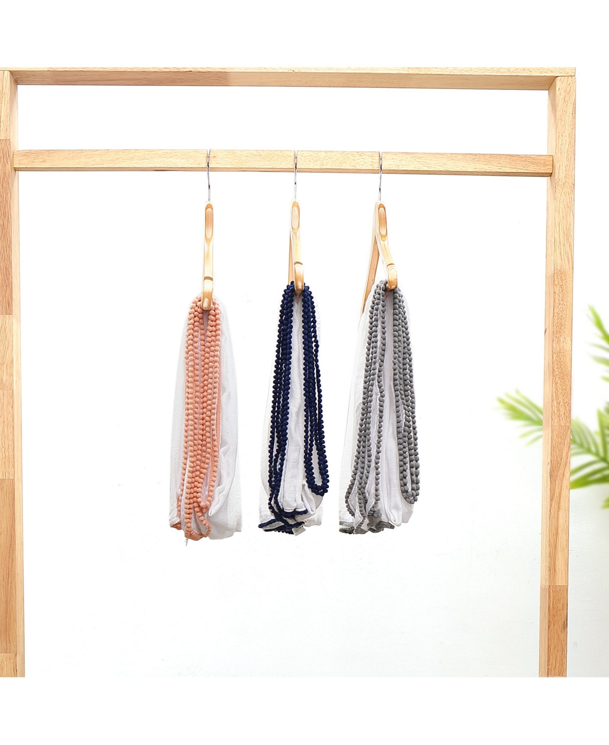 Malabar Baby Baby Silky Soft Luxe Pom Pom Swaddle