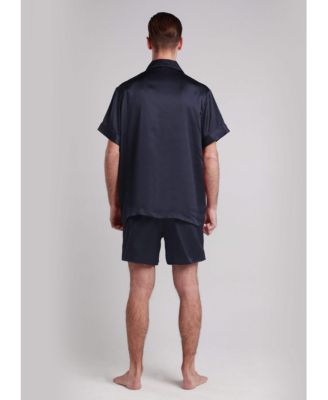 Men's Classic Short Silk Pajamas Set for Men