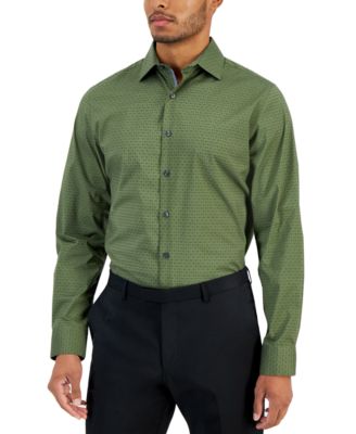 Bar III - Men's Slim-Fit Geo-Print Dress Shirt