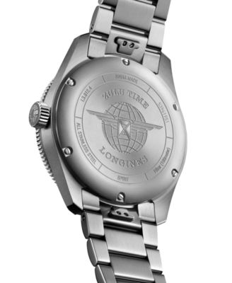 Men's Swiss Automatic Spirit Zulu Time Stainless Steel Bracelet Watch 42mm