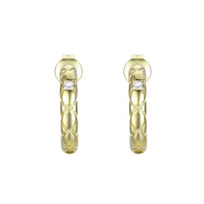 14K Gold Plated Open Hoop Earrings