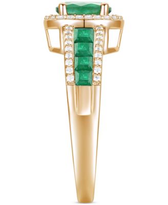 Ruby (1-3/4 ct. t.w.) and Diamond (1/4 ct. t.w.) Ring in 14k White Gold (Also in Emerald and Sapphire)