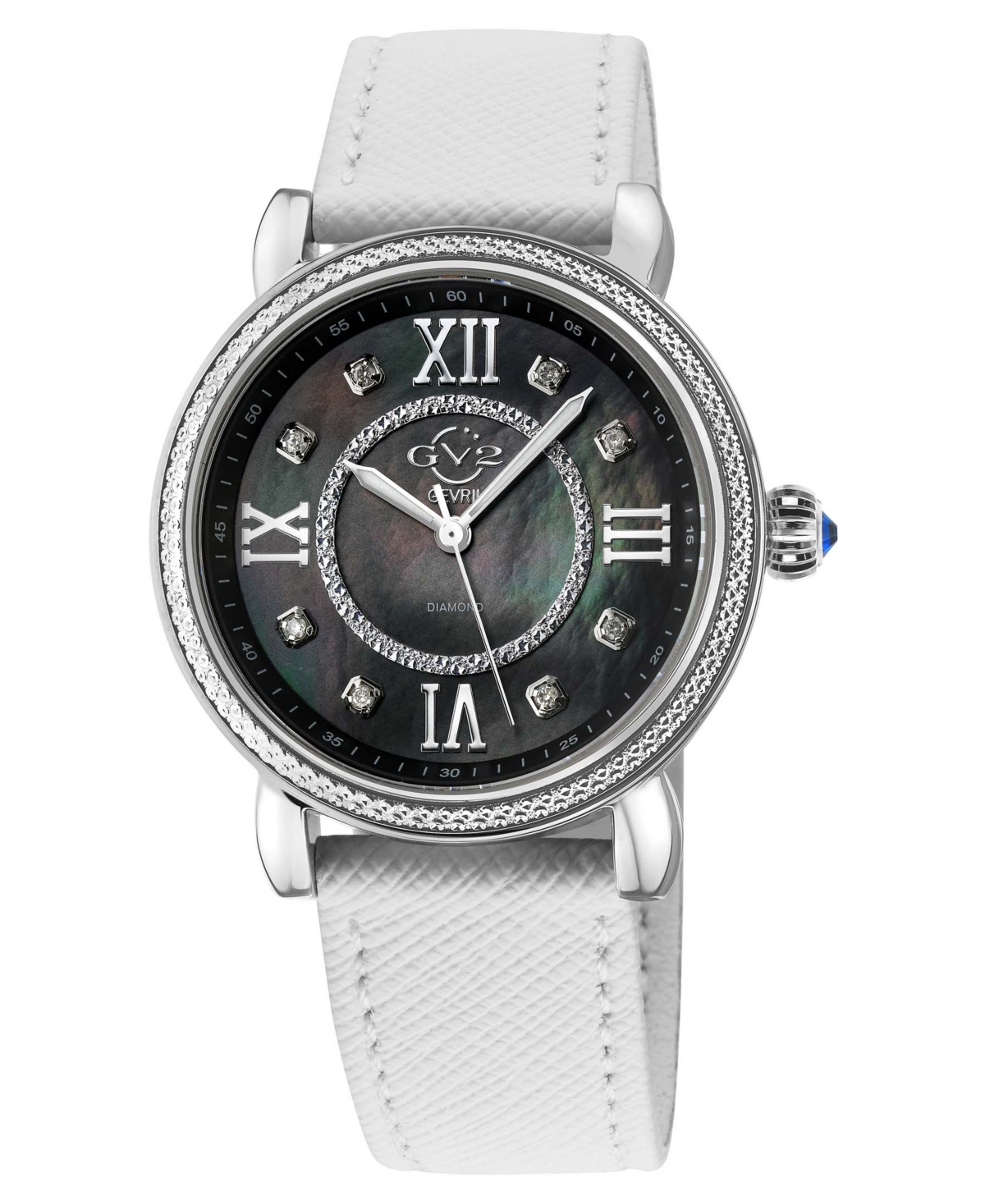 Gv2 By Gevril Women's Marsala Swiss Quartz White Faux Leather Watch 37mm