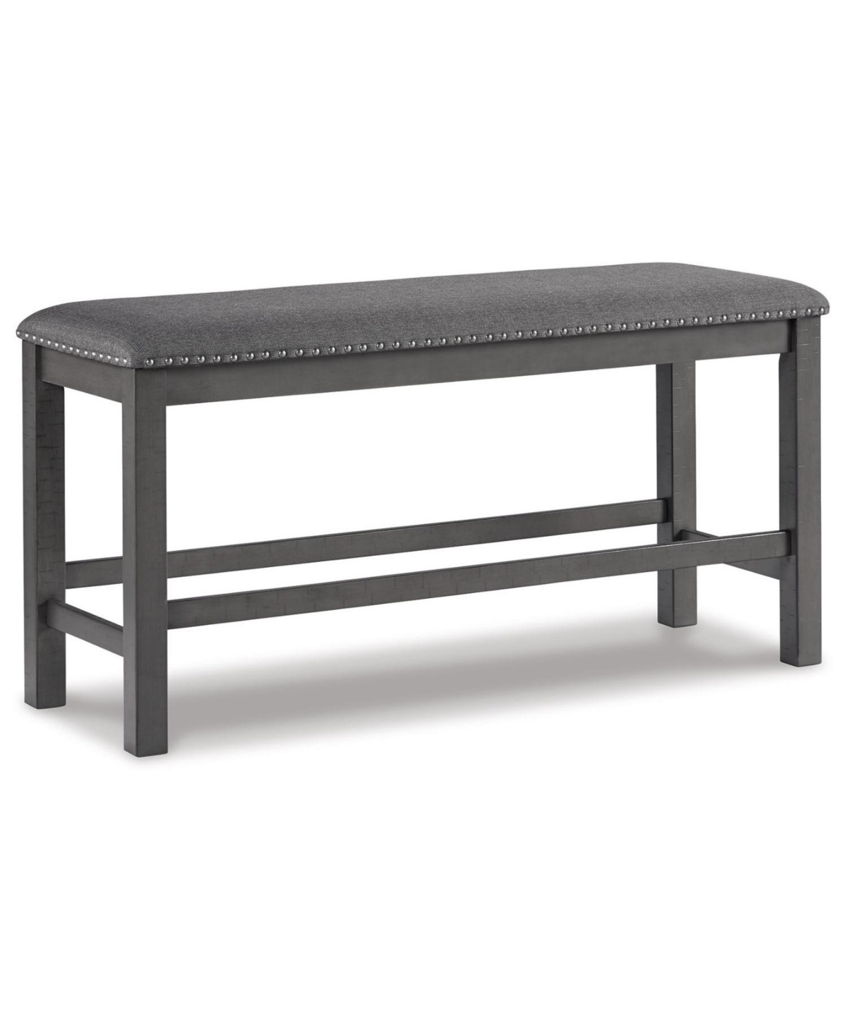 Signature Design By Ashley Myshanna Double Upholstery Bench In Gray