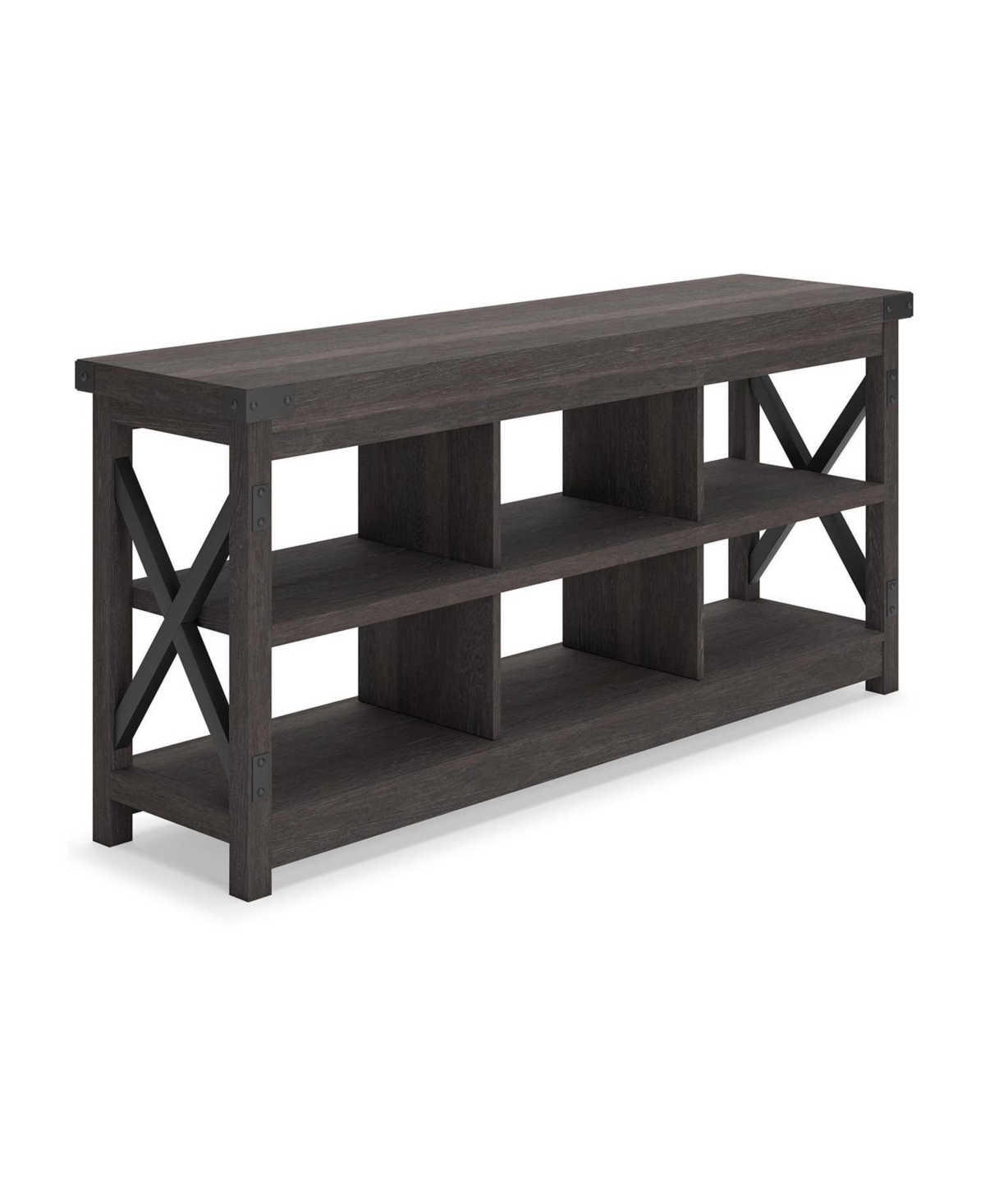 Signature Design By Ashley Freedan Large Tv Stand In Grayish Brown