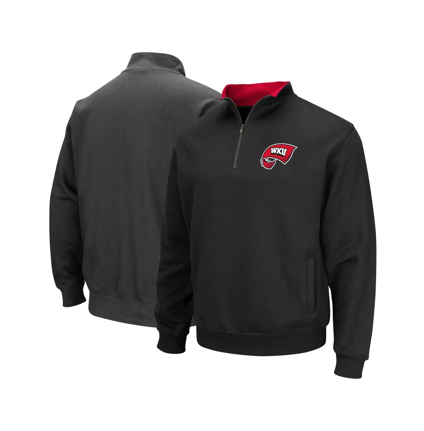 Мужская толстовка Colosseum Western Kentucky Hilltoppers Tortugas Quarter-Zip, цвет: Чёрный — фото 1