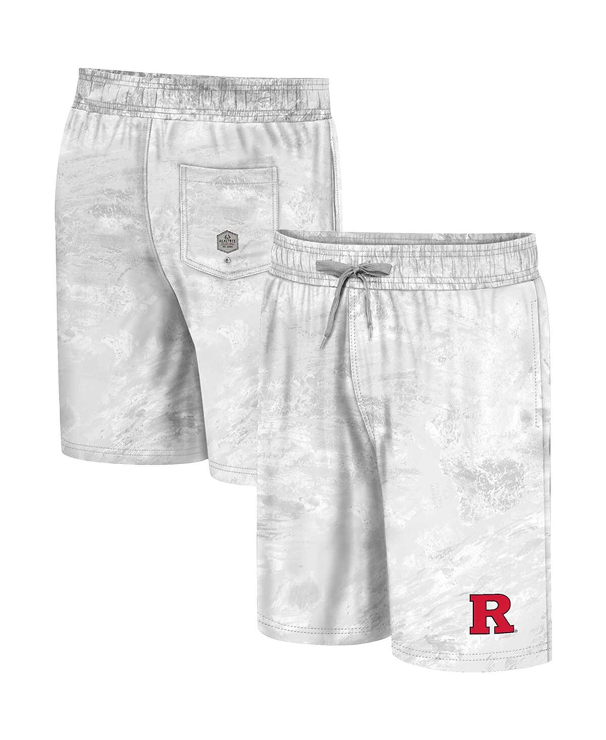 Shop Colosseum Men's  White Rutgers Scarlet Knights Realtree Aspect Ohana Swim Shorts