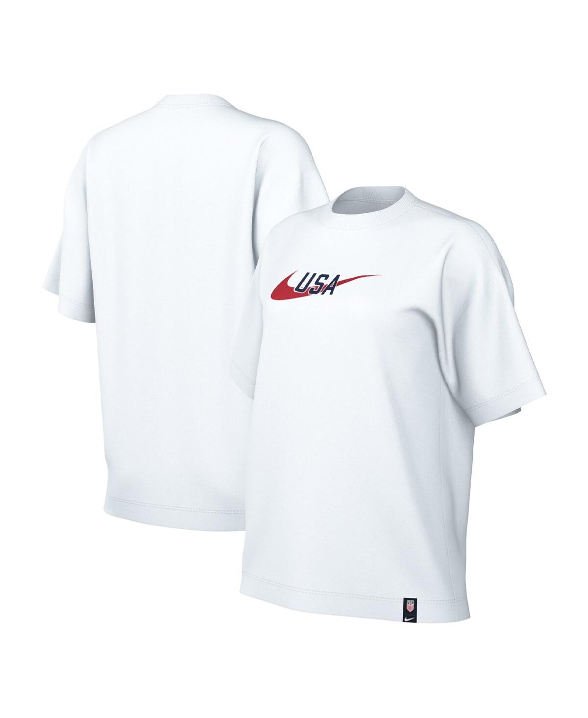 Nike White Usmnt Swoosh T-shirt In White
