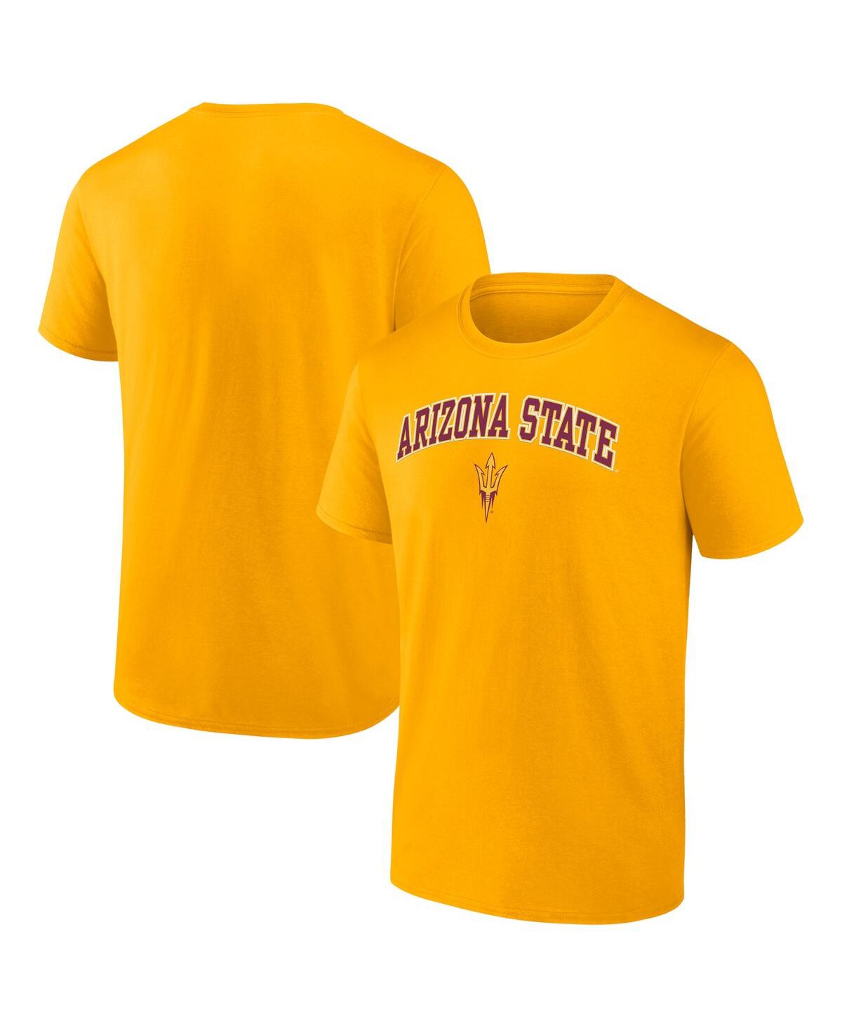 Shop Fanatics Men's  Gold Arizona State Sun Devils Campus T-shirt