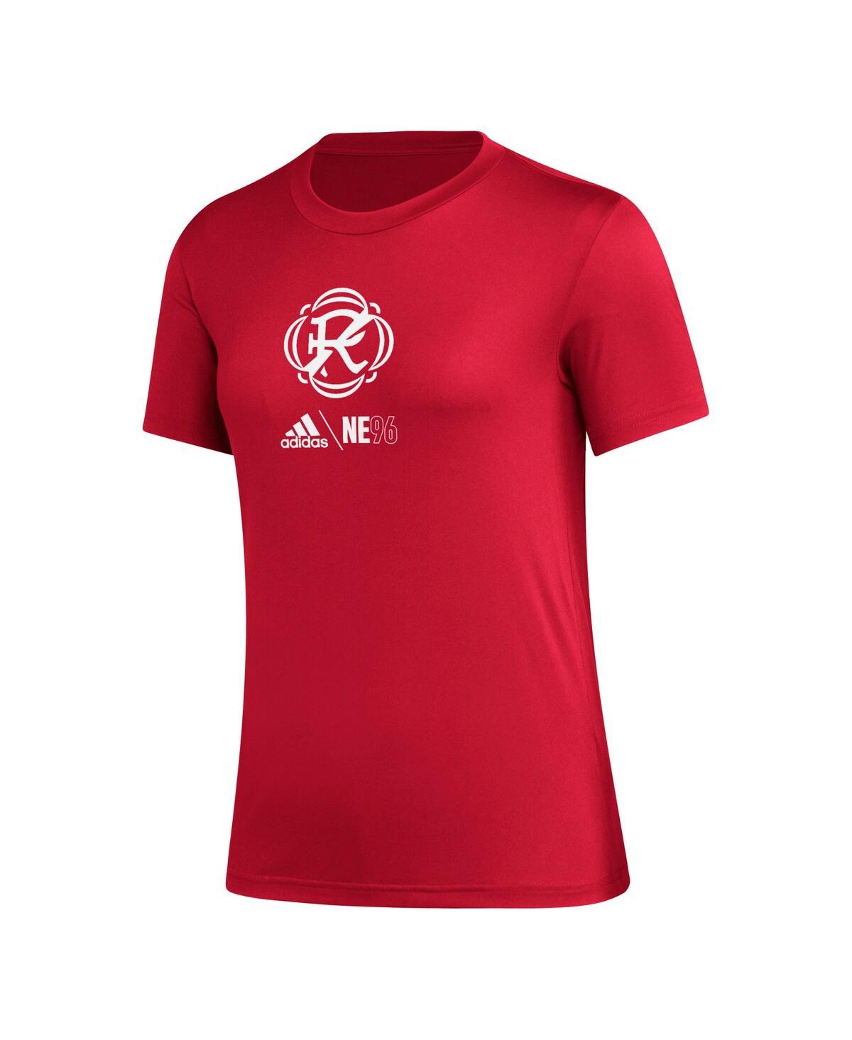 Shop Adidas Originals Women's Adidas Red New England Revolution Aeroready Club Icon T-shirt