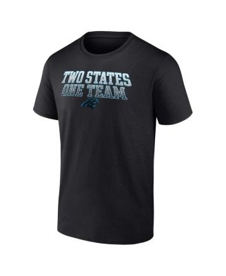 Men's Black Carolina Panthers Big and Tall Two States One Team Statement T-shirt