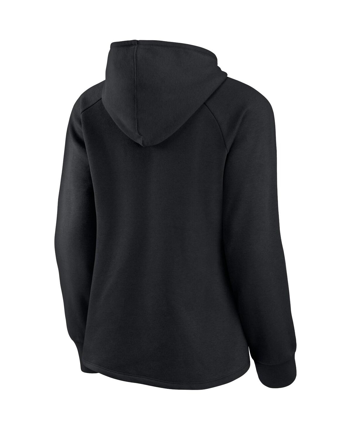 Fanatics Branded Black Wisconsin Badgers Script Raglan Pullover Hoodie In Black
