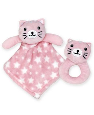 Jesse & Lulu Baby Girls Ridged Plush Blanket, 3 Piece Set