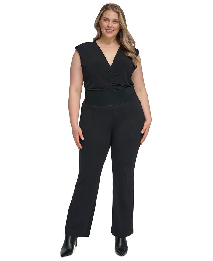 Calvin Klein Plus Size High-Rise Pull-On Pants - Macy's