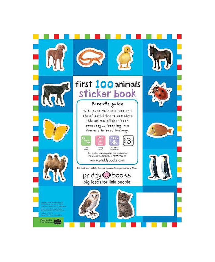 Barnes & Noble First 100 Stickers Animals Over 500 Stickers by Roger
