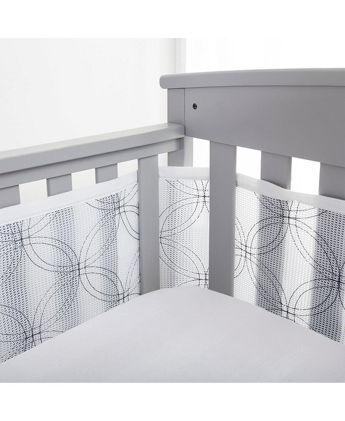 BreathableBaby Breathable Mesh Liner for Cribs, 4Sides, Deluxe