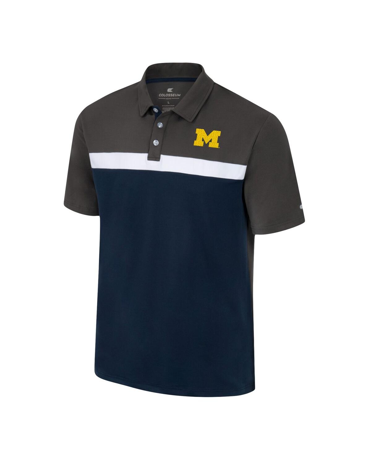 Shop Colosseum Men's  Charcoal Michigan Wolverines Two Yutes Polo Shirt