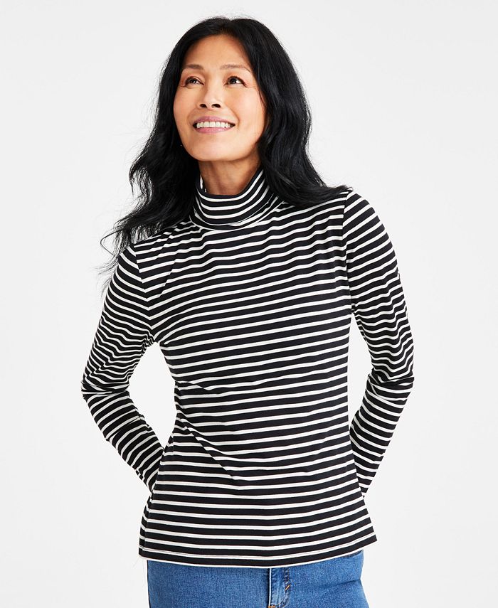 Style & Co Women's Classic Turtleneck Long-Sleeve Top, Created for Macy's -  Macy's