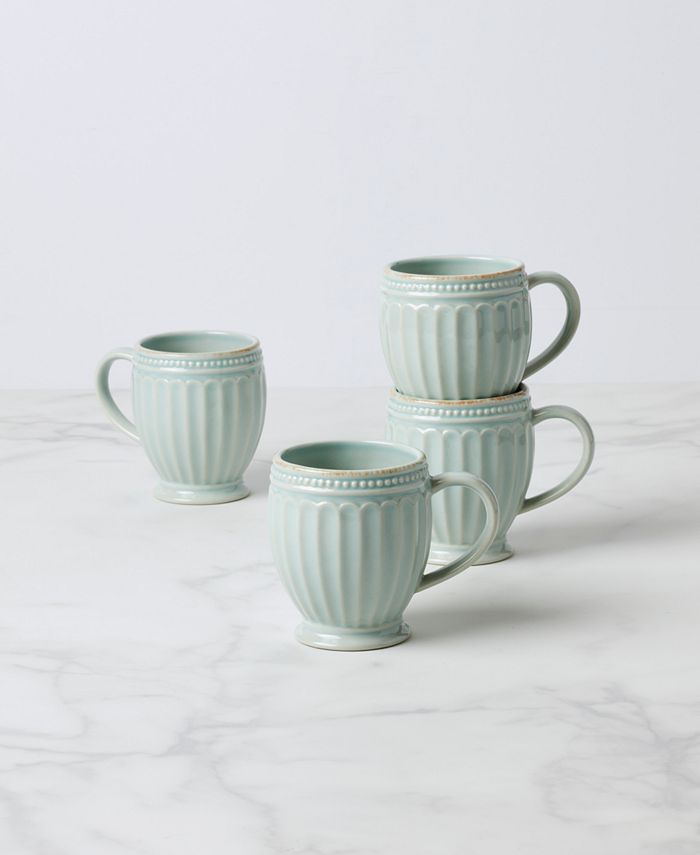 Lenox French Perle Groove Mugs, Set Of 4 Macy's