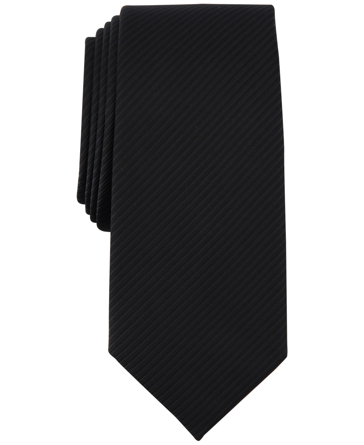 Alfani Men's Elloree Solid Tie, Created For Macy's In Black