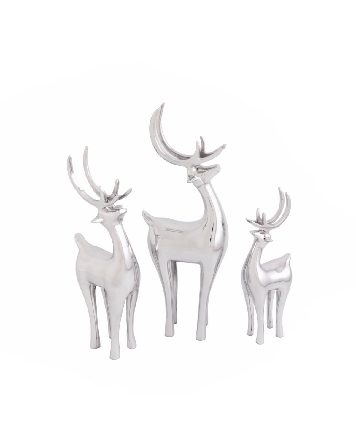 Shop Nambe Vintage-like Reindeer Set Of 3 In Silver