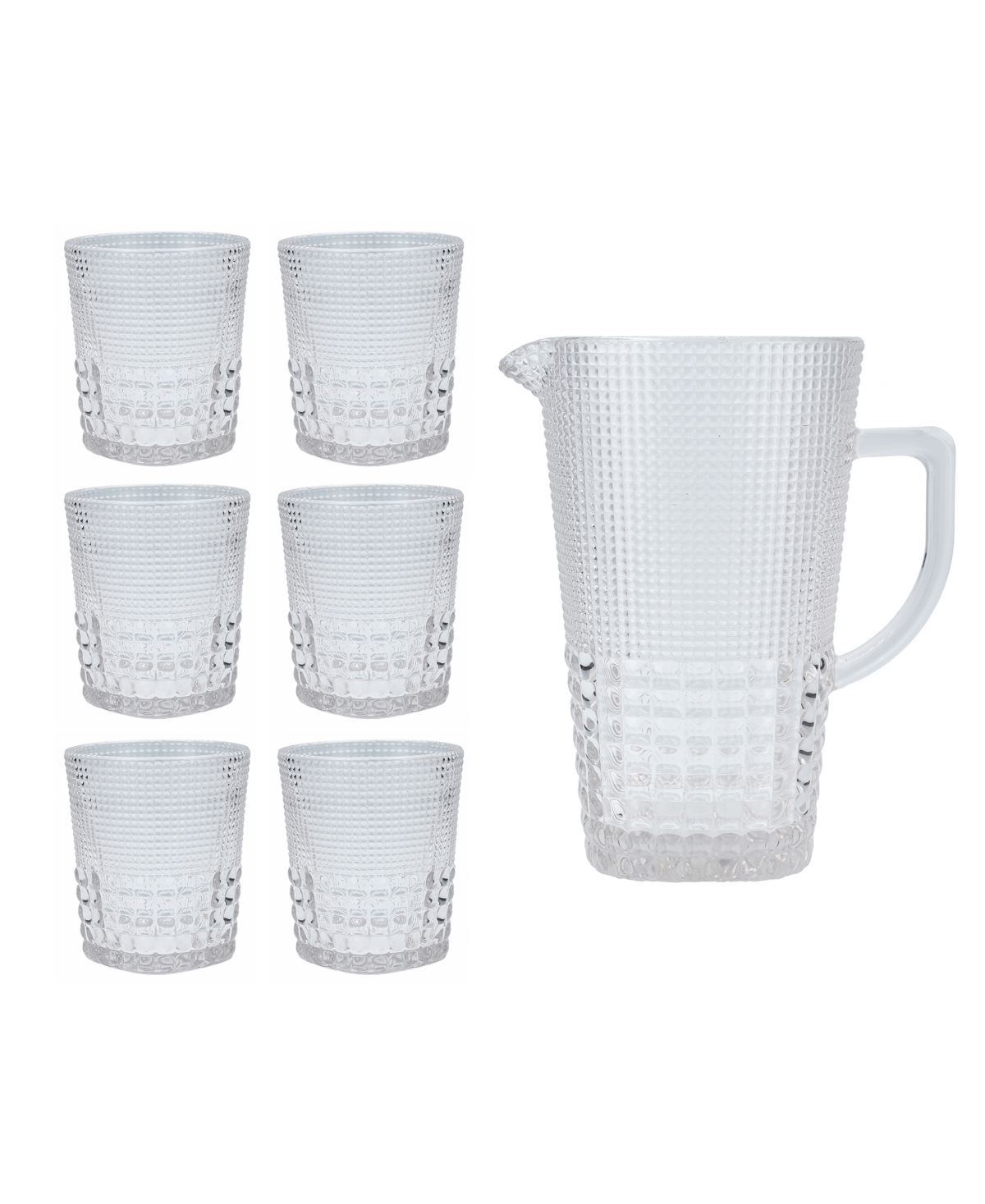 Fortessa Malcolm Clear Pitcher 50.7 Oz, Dof (double Old Fashioned) 11.5 Oz, Set Of 7